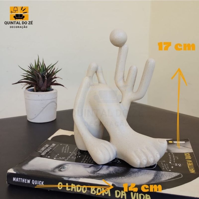 Escultura Abaporu P em Gesso Inspirada na Obra da Tarsila Peça Decorativa Modernista Premium