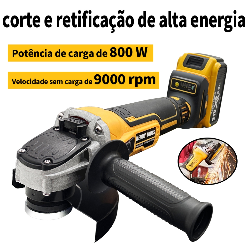 Kit 3 Em 1 Esmerilhadeira Parafusadeira Furadeira De Impacto Sem Fio 48V Com Maleta e Acessórios — imagem 2 de 2