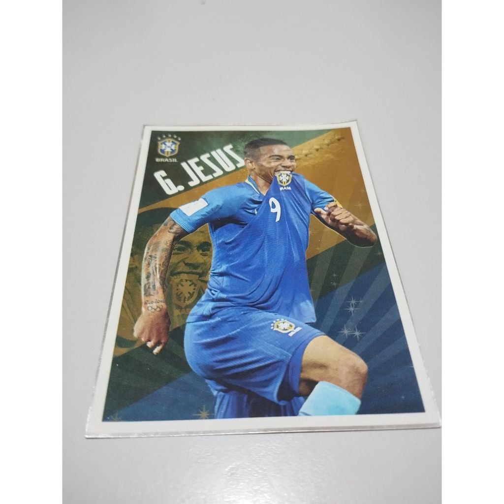 PANINI - FIGURINHA NOVA E ORIGINAL GABRIEL JESUS JOGADOR COLEÇÃO SELEÇÃO BRASILEIRA 2018 FIGURINHAS