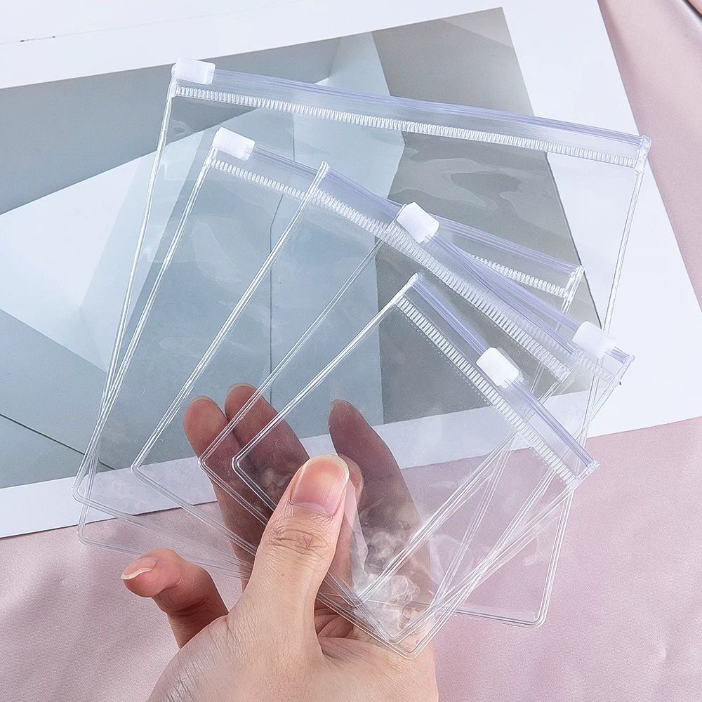 Saco PVC Com Zíper Para Higiene, Manicure, Maquiagem，Acessórios Embalagem 50 Unidades. em Oferta na Shopee
