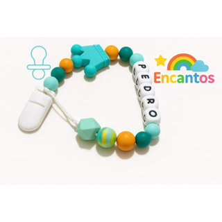 Prendedor de chupeta e mordedor em silicone atóxico em Oferta na Shopee