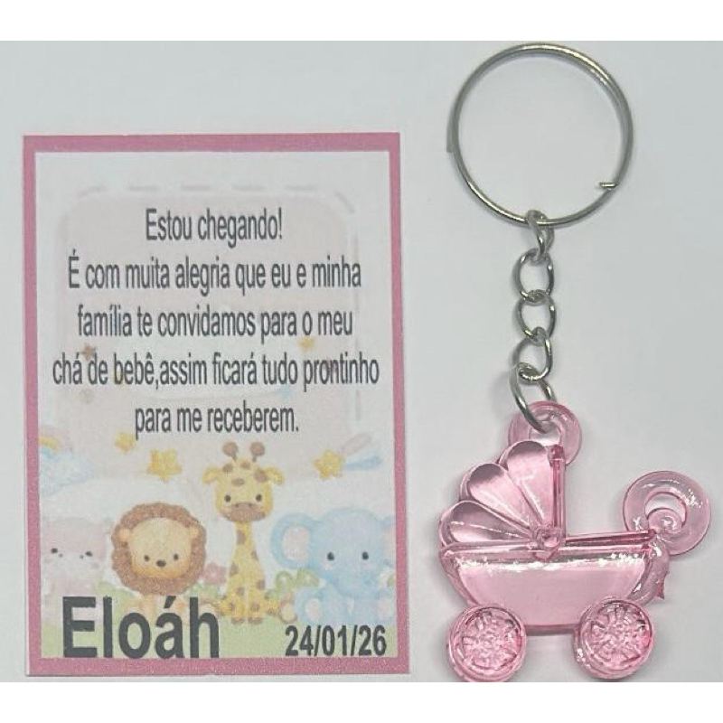 30 Lembrancinha charreata/chá rifa/chá virtual/chá de bebê/chaveiro com tags personalizado