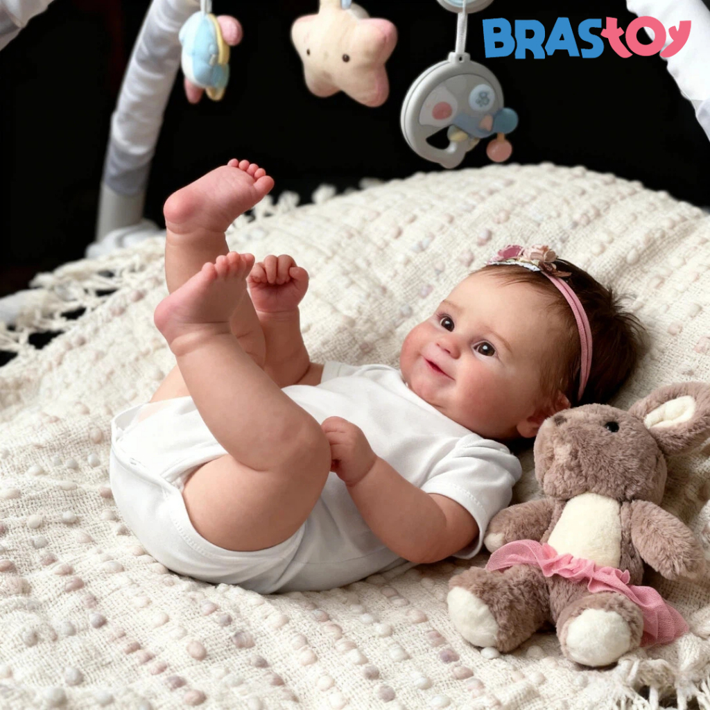 Bebê Reborn Menina Silicone Boneca 48cm Maddie Pintada Realista Brastoy Pronta Entrega em Oferta na Shopee