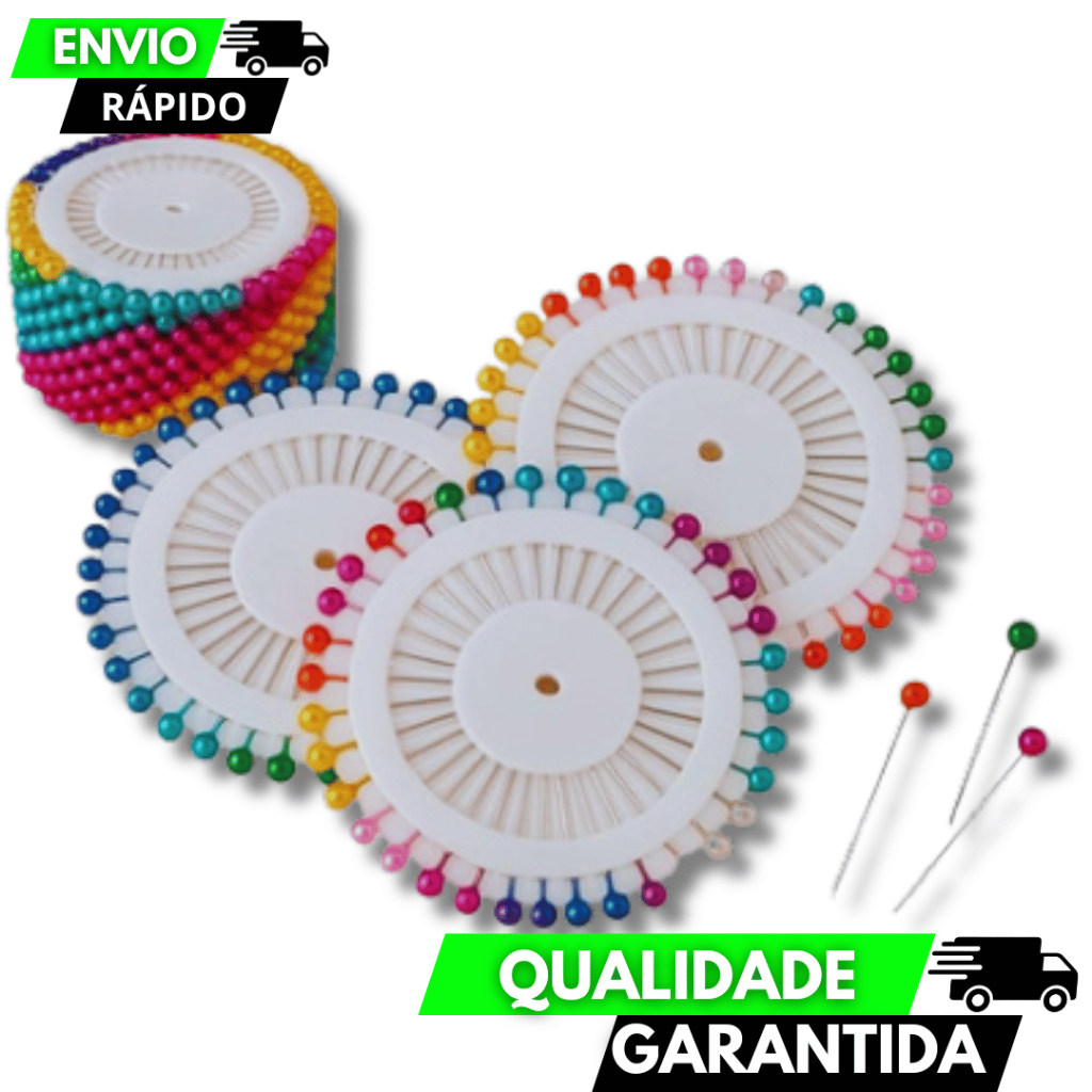 Alfinete Colorido Para Costura Kit 400/800/1200/1600 Artesanato Premium Alfinetes Utilidades — imagem 2 de 2