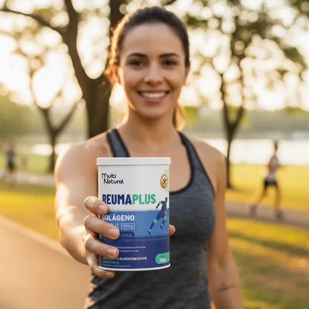 Colágeno Tipo 2 Aloe Vera Cúrcuma e Vinagre de Maçã Condroitina MSM - Reuma Plus 300g Multi Natural
