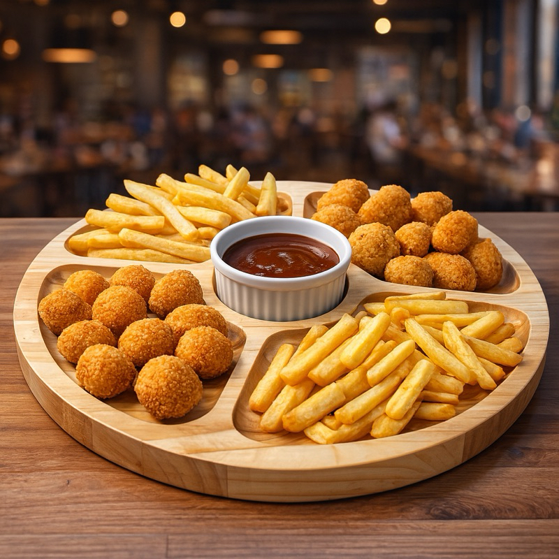 Petisqueira Madeira Servir Frios Queijos Petiscos Tabua Ramequim Molheira