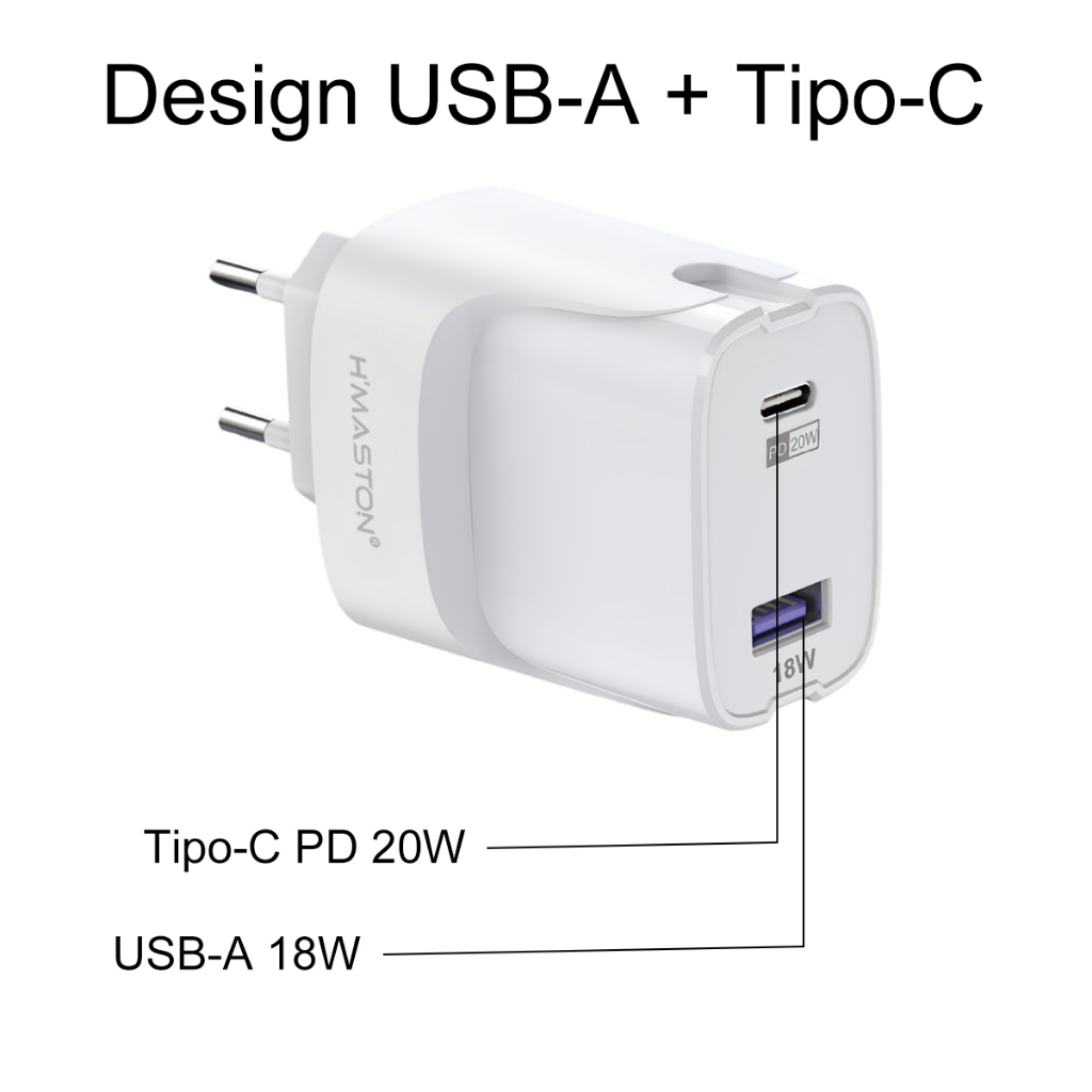 Rápida Carregar 38w PD20W QC3.0 Fonte Tomada Celular Usb e Tipo-c Carregador