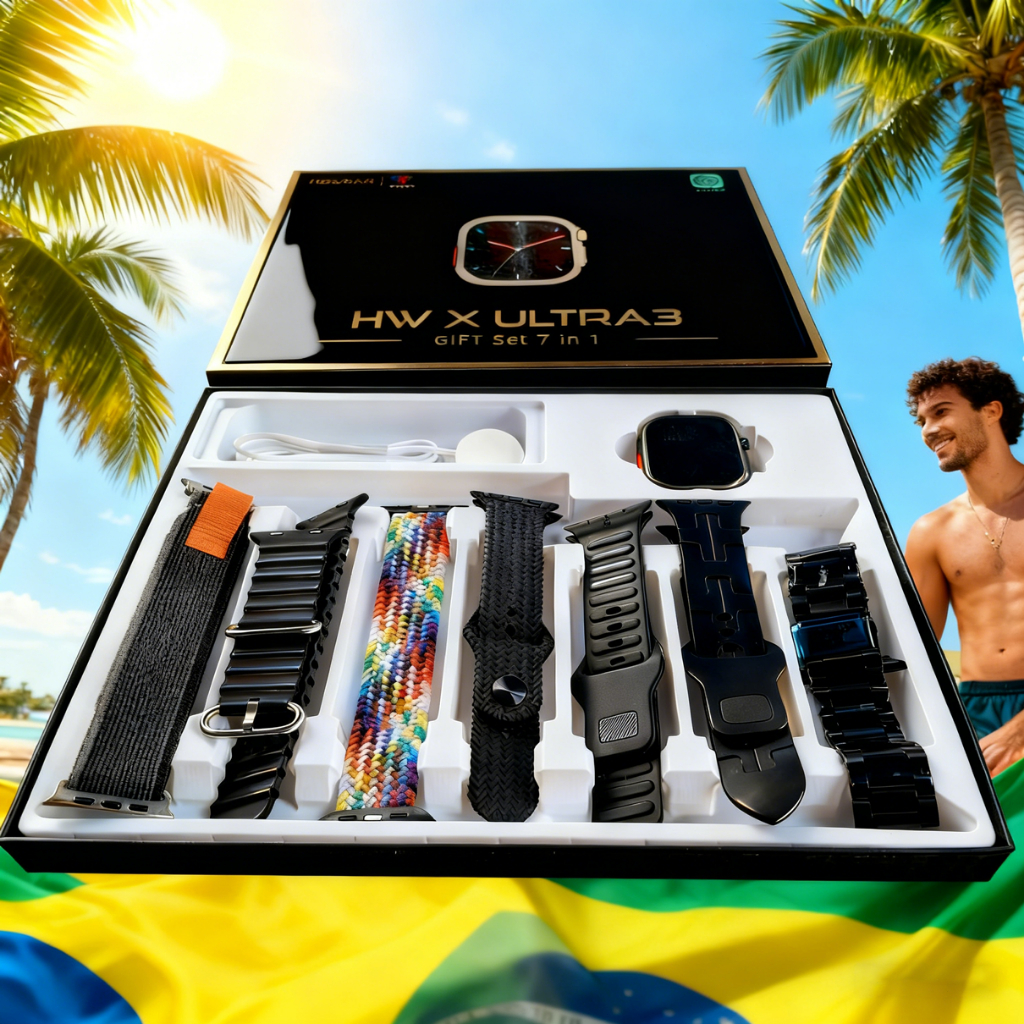 Smartwatch masculino relógio inteligente À prova d'água digital esporte HWXULTRA3 NFC Android iOS