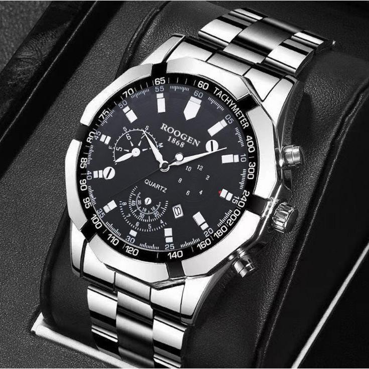 ROOGEN Relógio De Pulso Para masculino Temporização automática À Prova D'água De Moda De Lux em Oferta na Shopee
