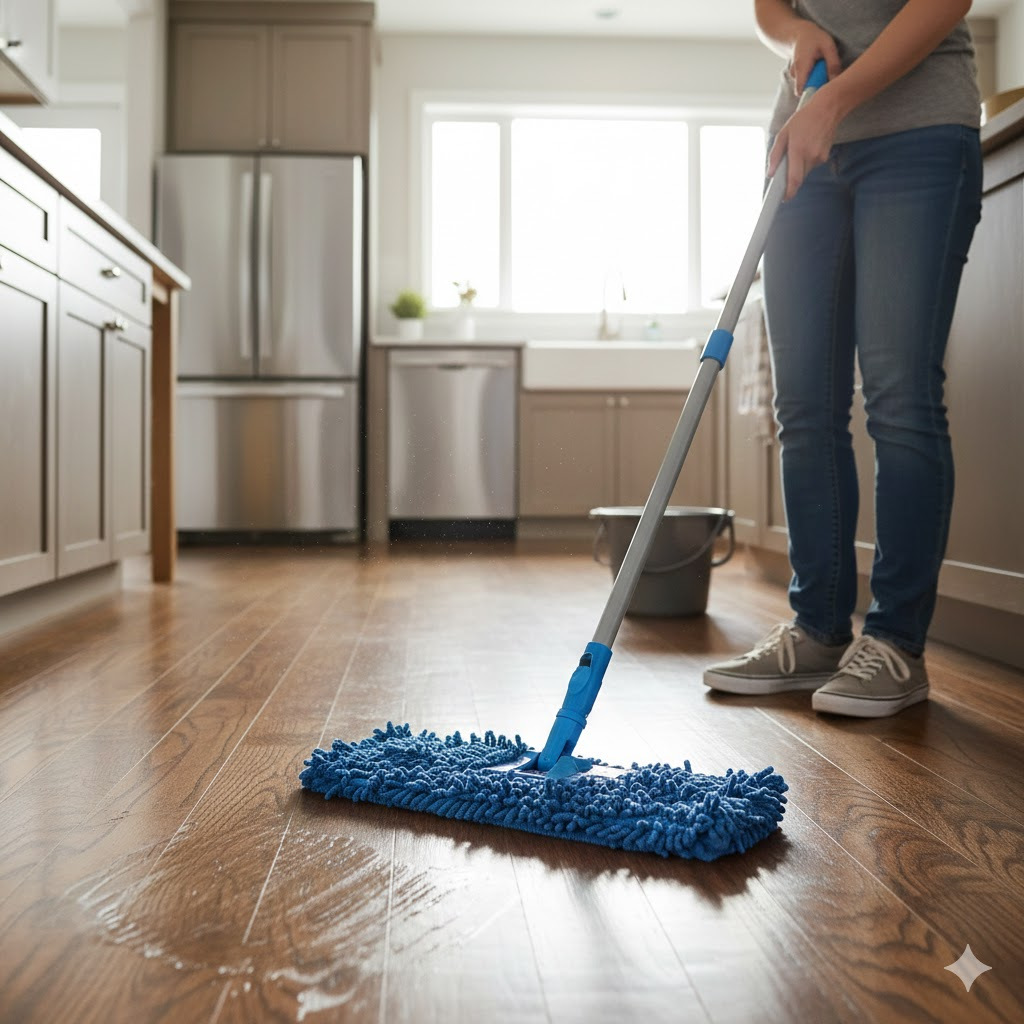 Mop Flat Esfregão Multiuso CleanTech Microfibra Cabo Extensível 120cm Limpeza Geral Casa Mop