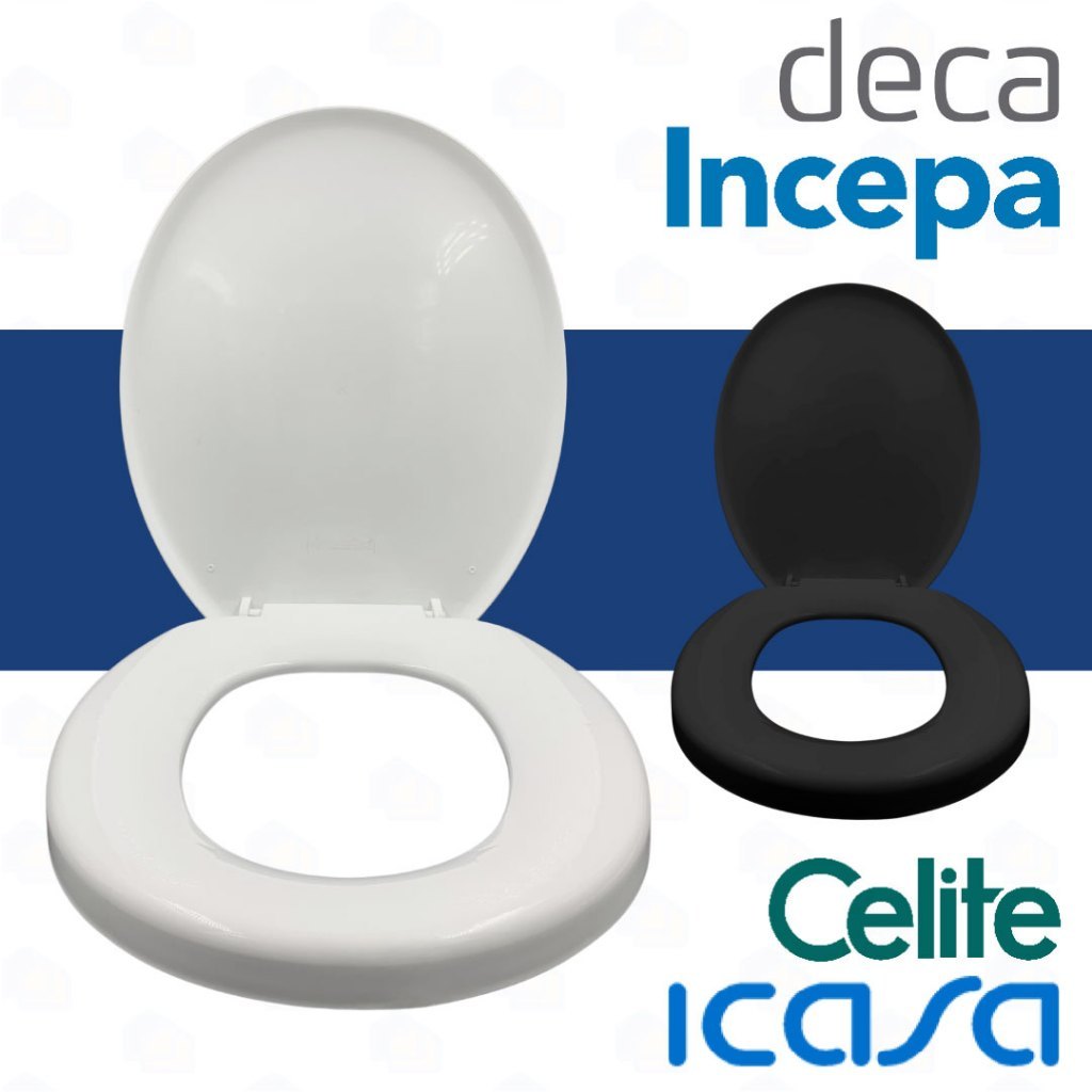Assento Sanitário Tampa Vaso Oval Vision Premium Redondo Injetado Deca Celite Incepa Hervy Icasa