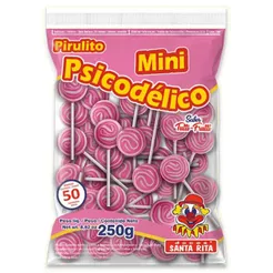 Mini Pirulito Mini Psicodélico ROSA 250g Santa Rita