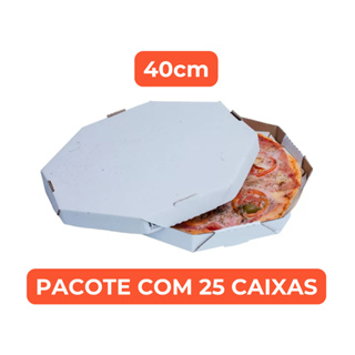 Caixa de Pizza Mercantil 40cm – Embalagem Resistente com 25 Unidades em Oferta na Shopee