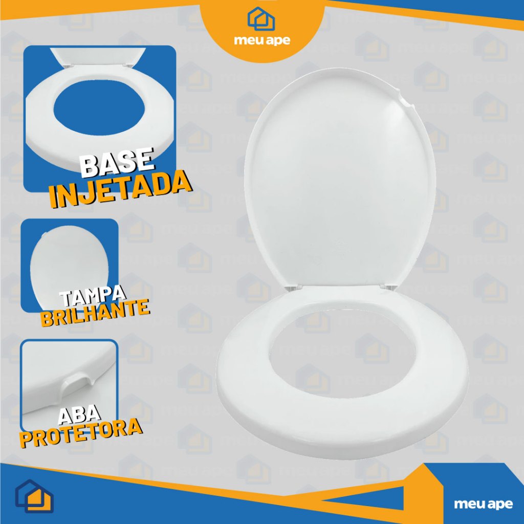 Assento Sanitário Tampa Vaso Basico Oval Celite Deca Logasa Icasa Incepa Air