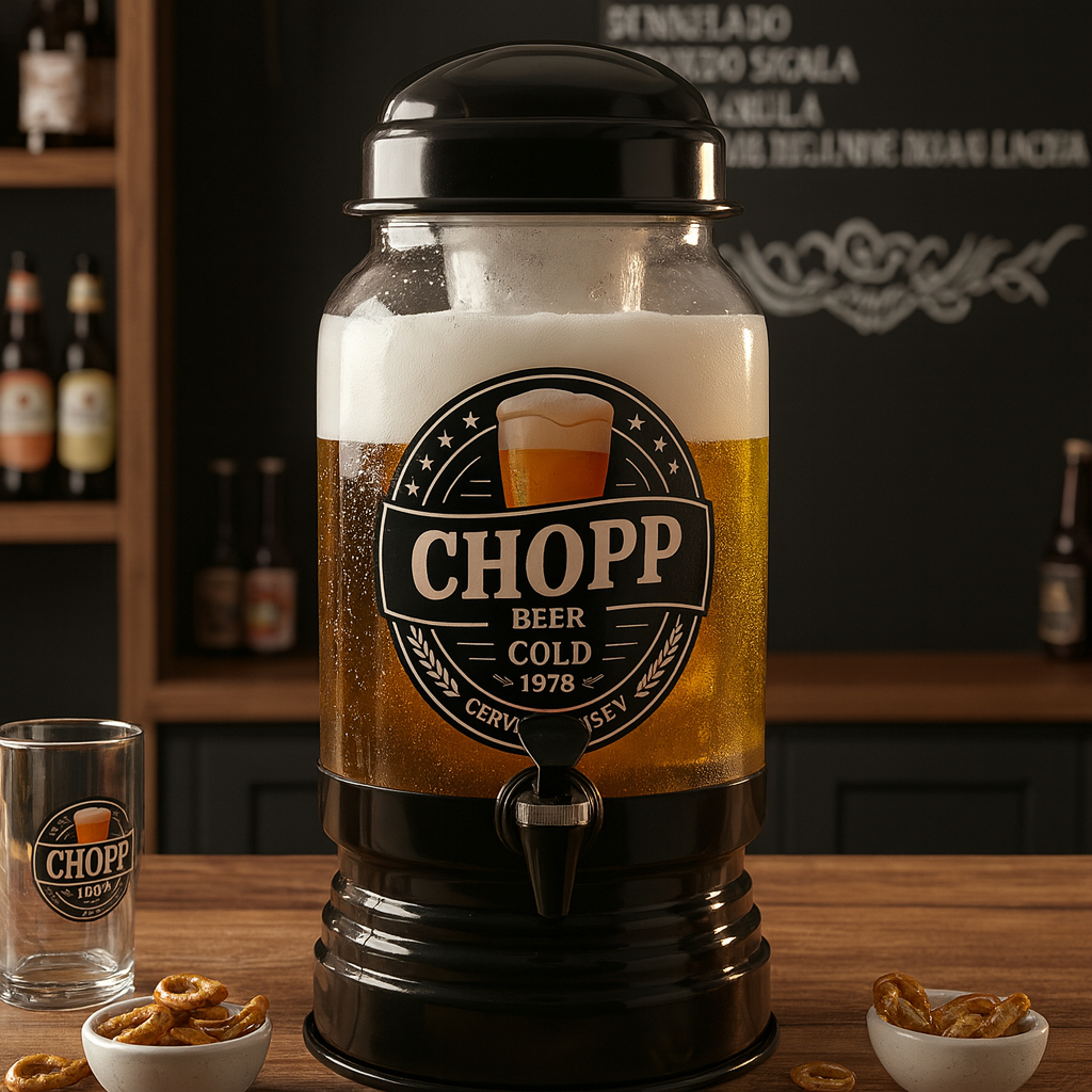 Chopeira Vidro 3 Litros Torre Chopp Suco Churras Confraternização Verão em Oferta na Shopee