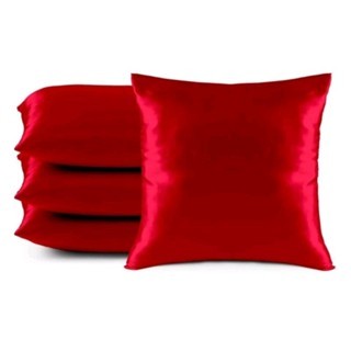 Kit 04  peças de Cetim Capa de Almofada Quadrada  Decorativa para para Sala Sofá em Oferta na Shopee