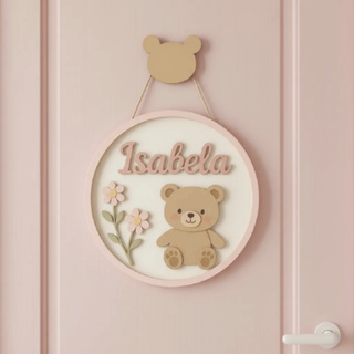 Enfeite De Porta Ursa Em Alto-relevo Personalizado em Oferta na Shopee