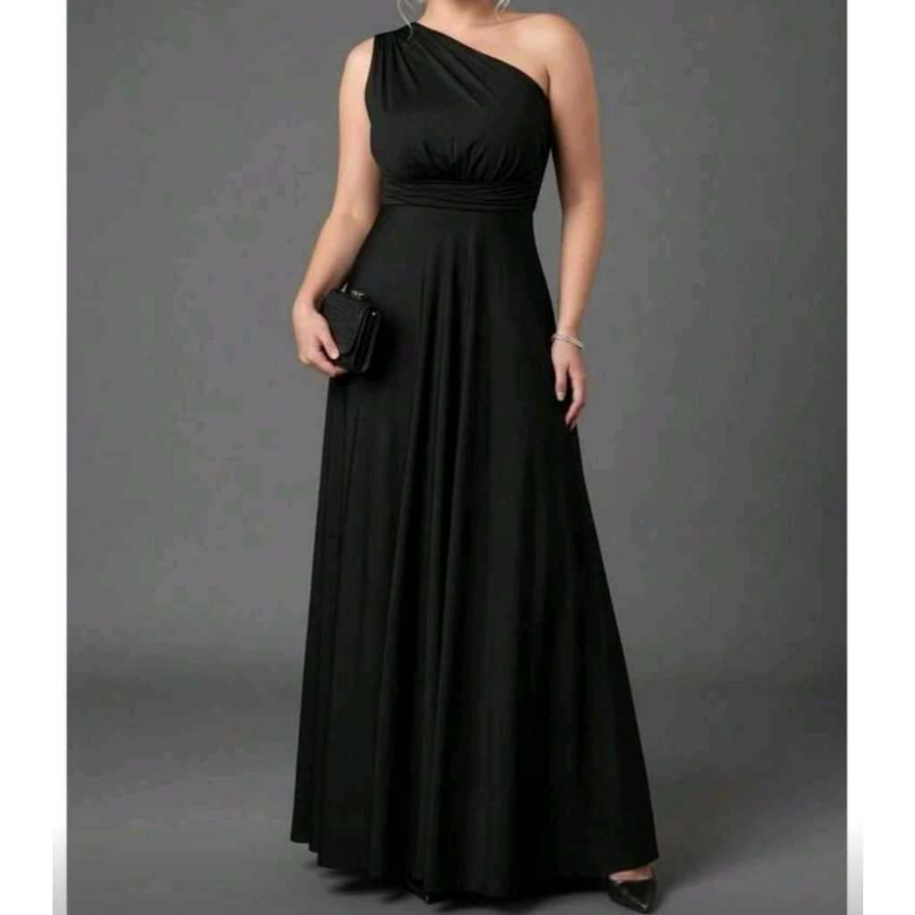Vestido Longo de Um Ombro , Look Para Festa em Geral