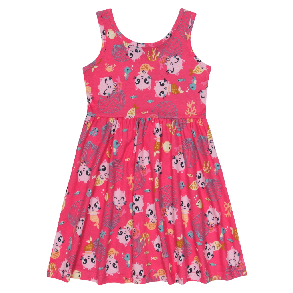 Vestido Infantil Malwee Kids Estampado Verão 4-6-8 Anos – Algodão, Confortável e Estiloso