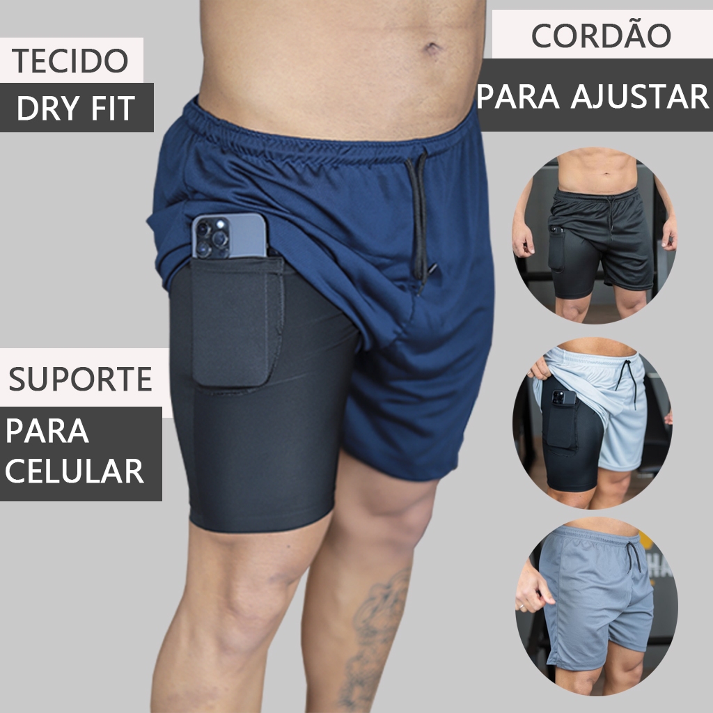 Short 2 em 1 com Bolso: Onde Comprar | BuscaProdutos