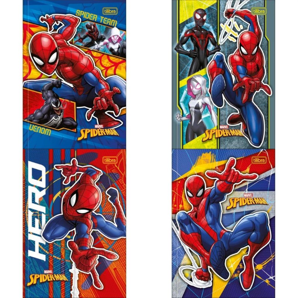 Caderno Brochura p/ Recado 140mm x 200mm 1 unidade Spider Man Tilibra