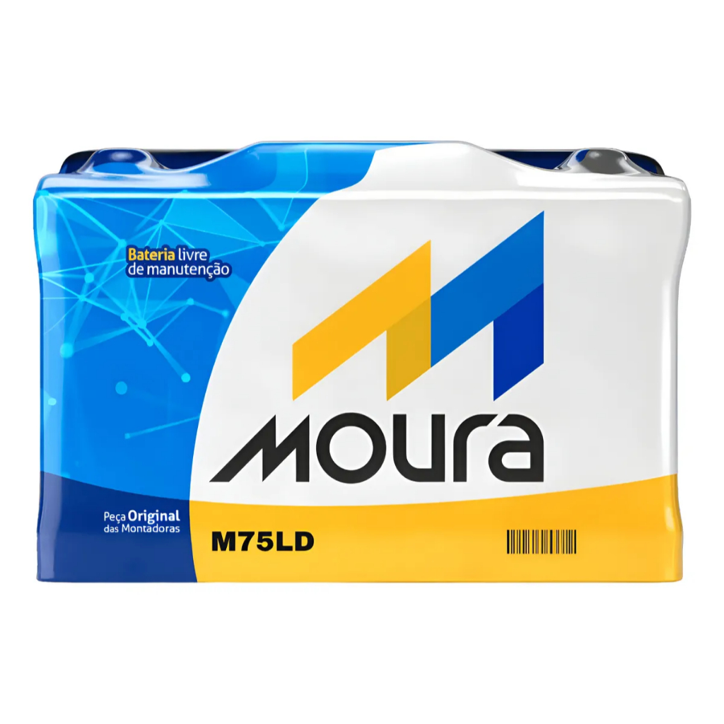 Bateria Moura M75LD 75Ah Original S10 Hilux Captiva Camaro Audi