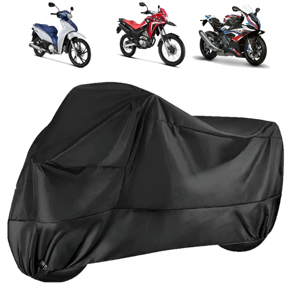 Capa de Cobrir Moto em Couro 100% Forrada Impermeável Anti-Uv Anti-Risco Protetora em Oferta na Shopee