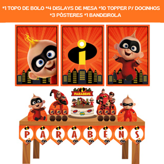 Kit Festa Em Casa - Zezé - Os Incríveis - Só Um Bolinho em Oferta na Shopee
