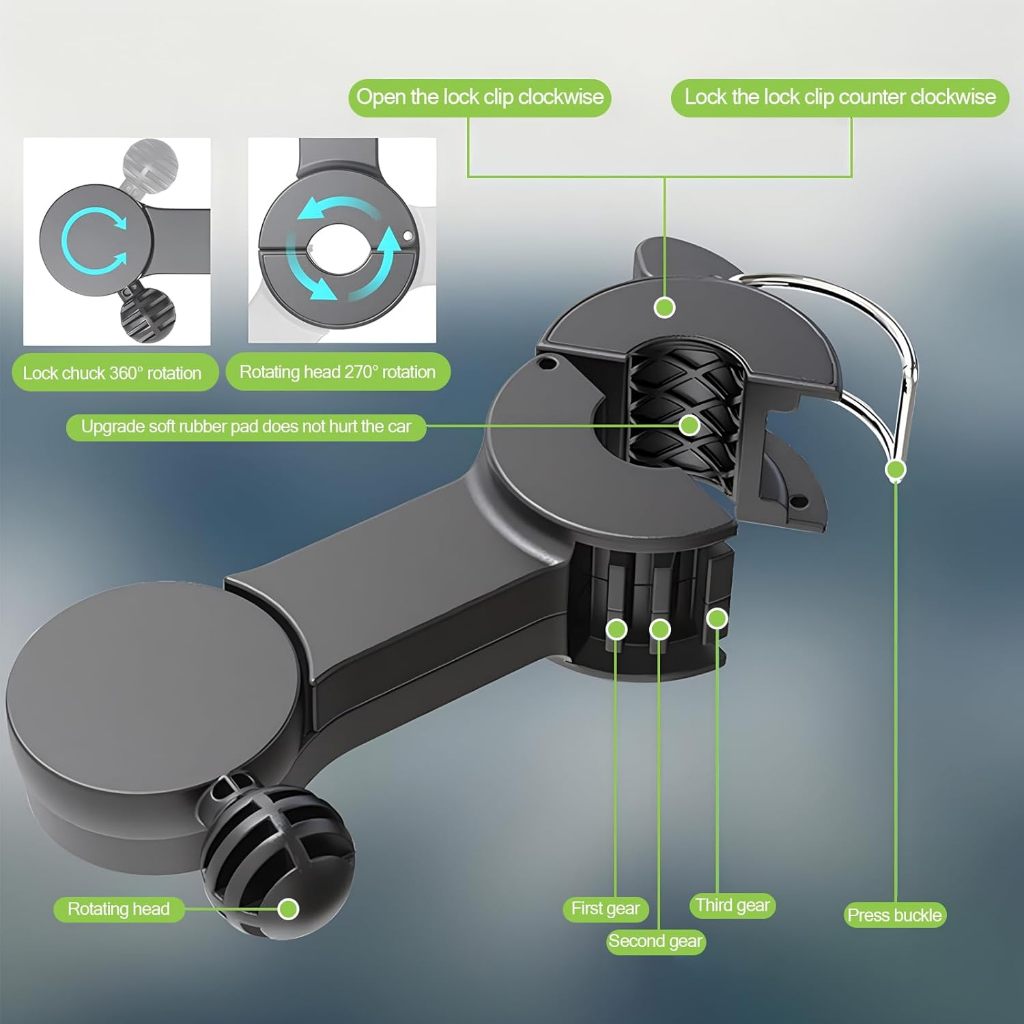 Ventilador Automotivo Duplo USB Rotação 360° · foto 2