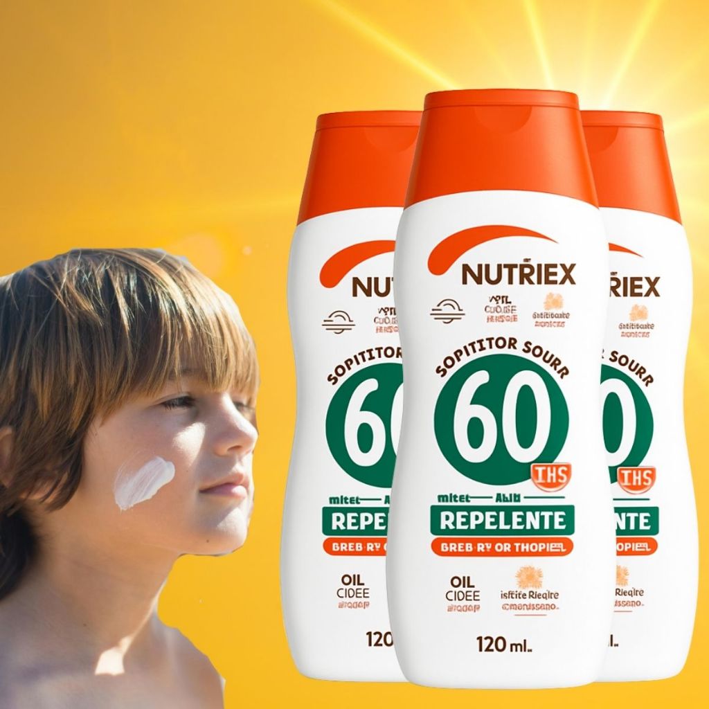 PROTETOR SOLAR FPS 60 COM REPELENTE 125ML NUTRIEX ALTA PROTEÇÃO E AÇÃO REPELENTE