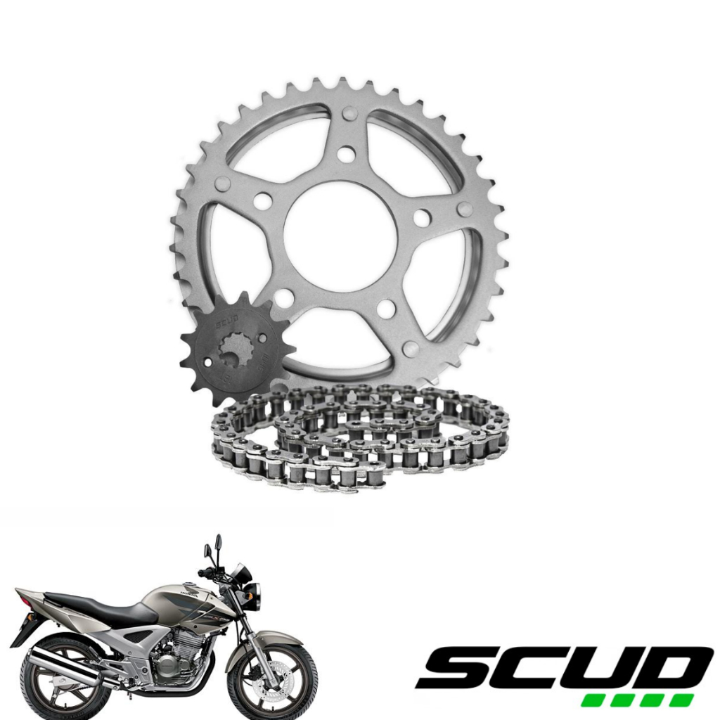 Kit Transmissão Cbx 250 Twister 2001 até 2008 Com Retentor Scud