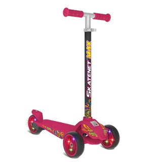 Skatenet Max Bandeirante Infantil Com Led - Pink em Oferta na Shopee