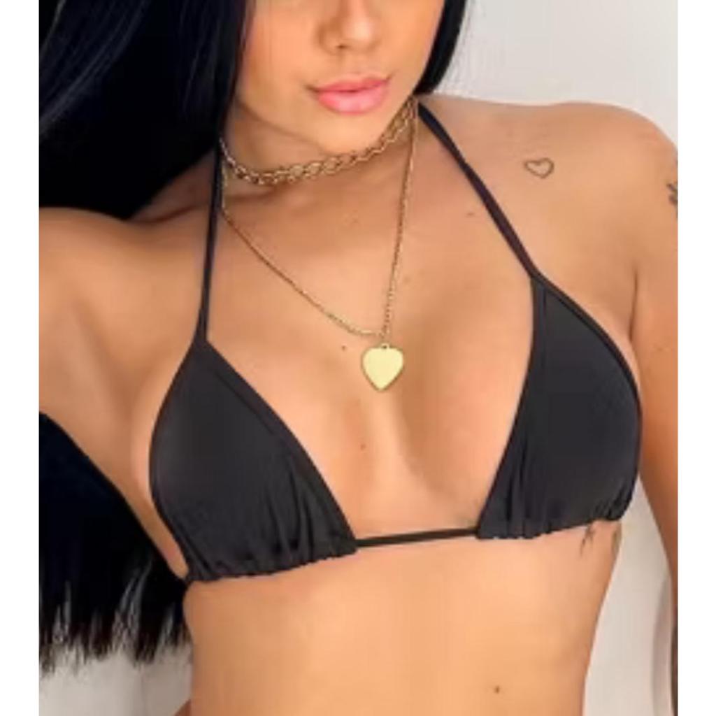 Biquíni Cortininha  em Suplex -Top Parte de Cima Feminino Biquíni Sutiã Peça Avulsa Moda Praia Verão