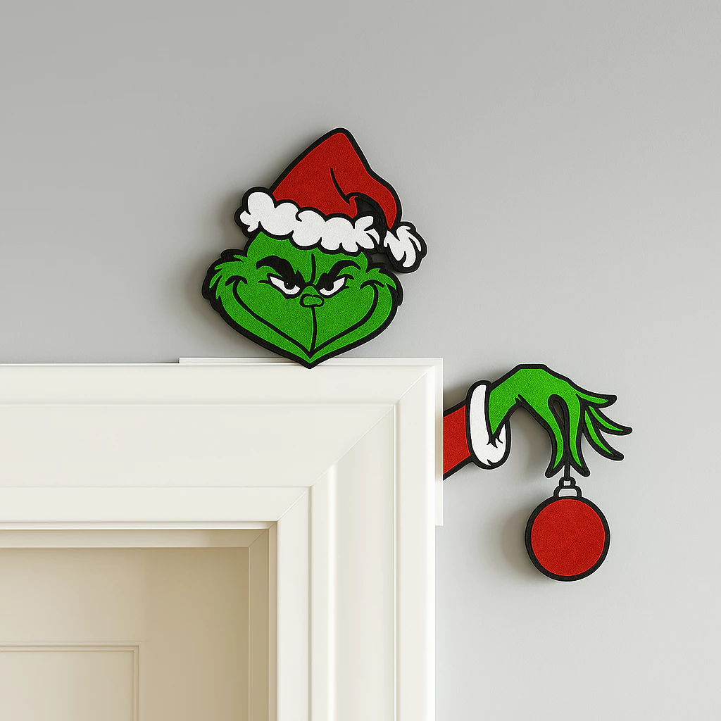Enfeite para Porta Decoração de Natal Grinch Merry Grinch Ho Ho Ho