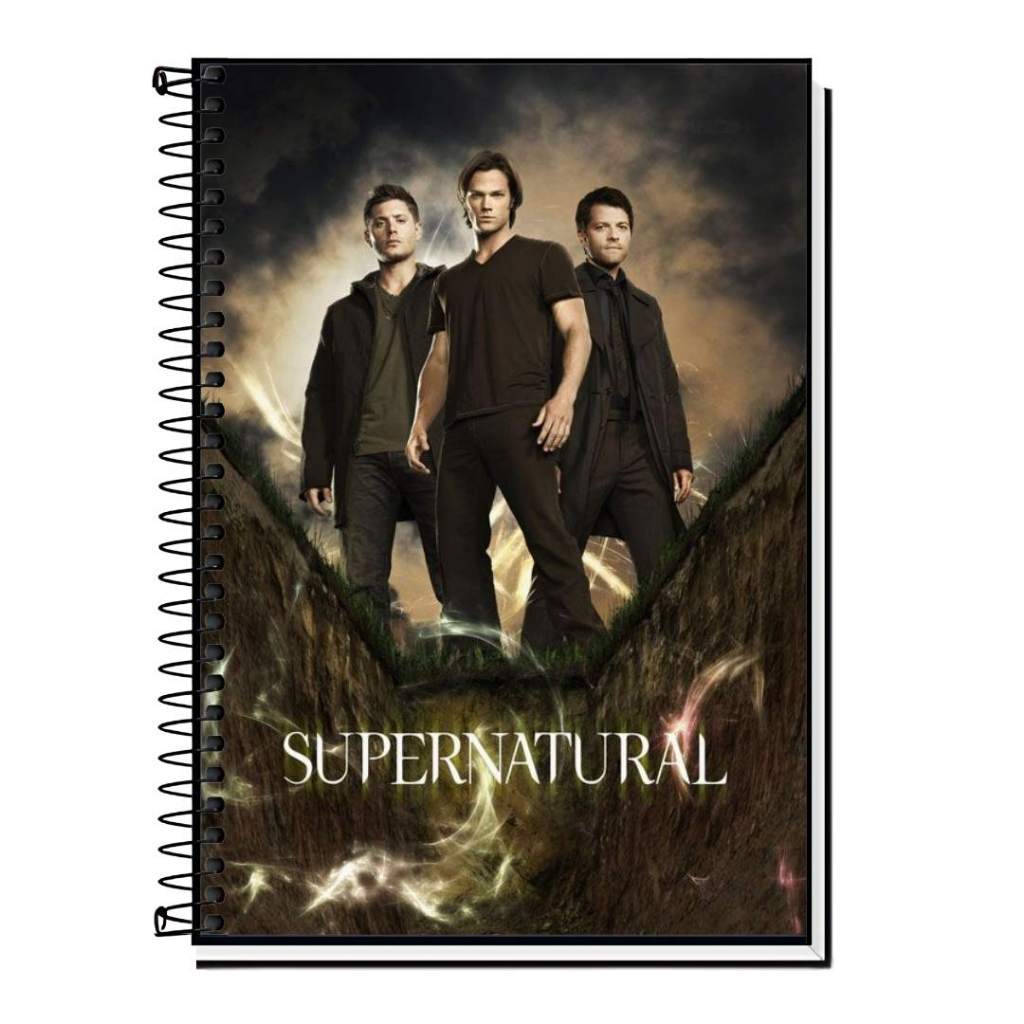 Caderno Personalizado Supernatural | Capa Dura Plastificada | 1 a 20 Matérias | Escolar e Universitário | Estampa HD