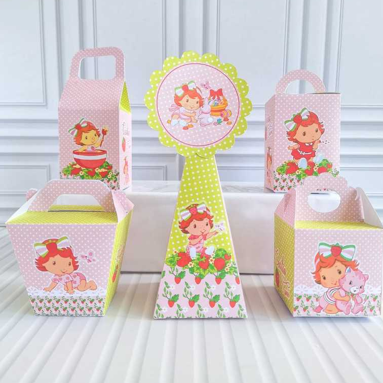 Personalizados Moranguinho Baby - PEGUE E MONTE - kit festa - lembrancinhas - aniversário - caixinha