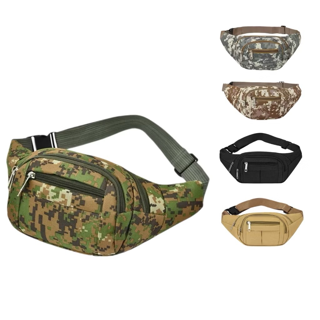 Pochete Impermeável Camuflada Lisa Reforçada Divisórias Com bolso Para Celular Antifurto  618