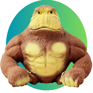 Brinquedo Indestrutível Gorila Macaco Antiestresse Estica  Espreme Esmaga Elástico Grande 20 cm em Oferta na Shopee