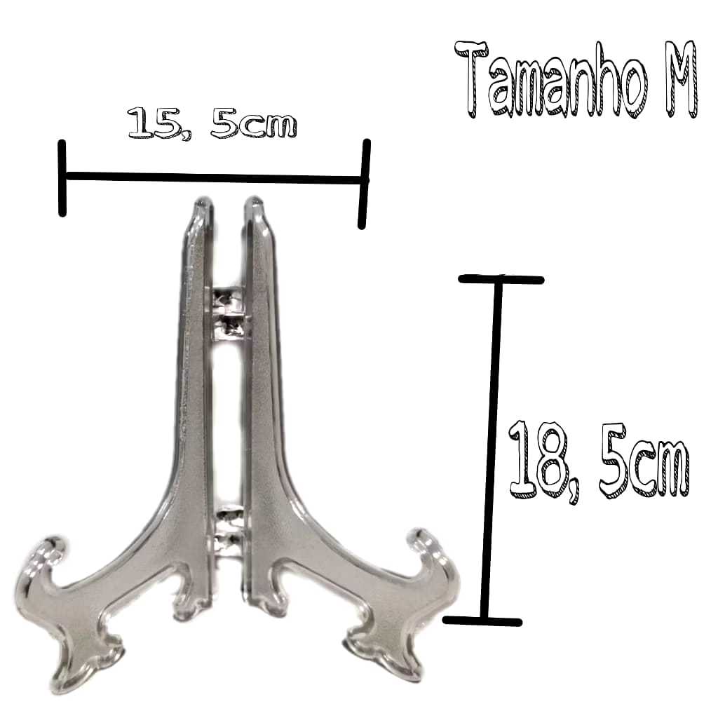 2 Suporte Acrílico para prato tamanho P/M/G