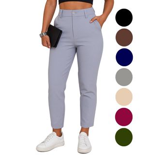 Calça Feminina Slim Social e Casual - Alfaiataria Premium - Cintura Alta com Zíper e Botão PP ao XG - Lançamento Skin em Oferta na Shopee