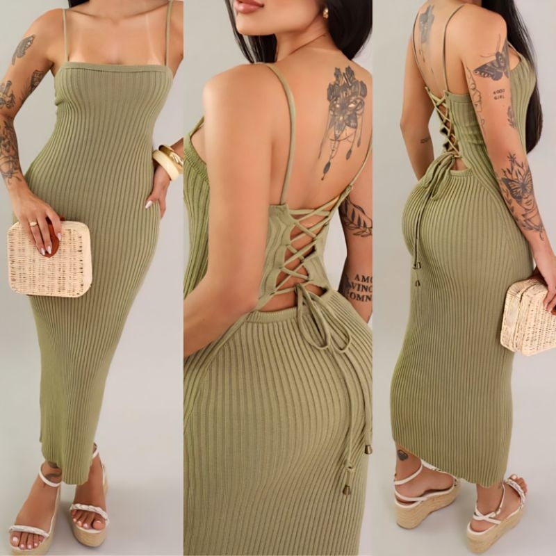 Vestido Feminino Canelado Verão na Black Friday 2025 | BuscaProdutos