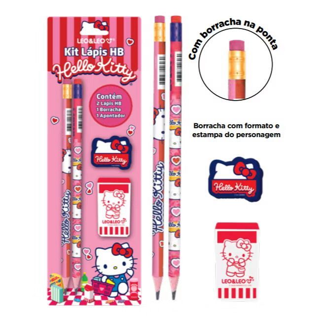 Kit Papelaria Hello Kitty - Papelaria Fofa