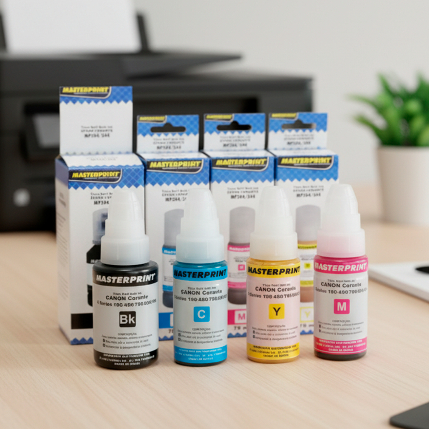 Kit 4 Cores Refil de Tinta Masterprint Compatível Canon GL 190 490 790 890 990 Alta Qualidade em Oferta na Shopee