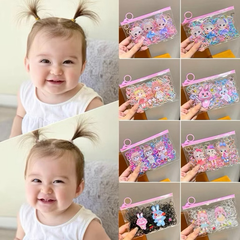 Kit 400/1200 Elásticos de Cabelo Coloridos – Xuxinhas Infantis | Macios, Resistentes e Não Machucam em Oferta na Shopee