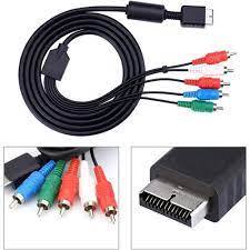Cabo Video Componente Para Play Ps2 / Ps3 Ponta Prata Alta Definição