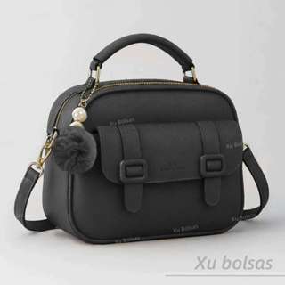 Bolsa Feminina Com Chaveiro Pompom Tira Colo Faixa de Mão De Couro Tranversal DEC6011# em Oferta na Shopee