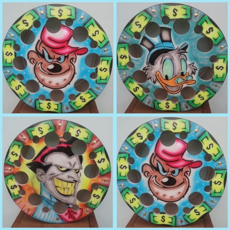 carretilha pipa madeira naval  15 polegadas rolamento duplo grafitada vidrificada