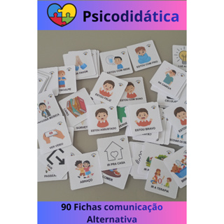 105 Fichas de Comunicação Alternativa para Autistas pasta Pecs Plaquinhas crianças não verbais TEA em Oferta na Shopee
