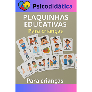 27 Plaquinhas educativas para crianças organização deveres lúdico pedagogico em Oferta na Shopee