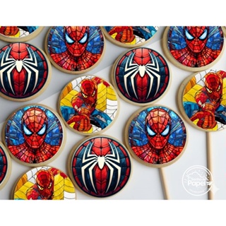 Papel Arroz Homem Aranha para Pirulitos, Biscoitos, Suspiros e Cupcakes/ 20 unidades - 5 cm (cortados) em Oferta na Shopee